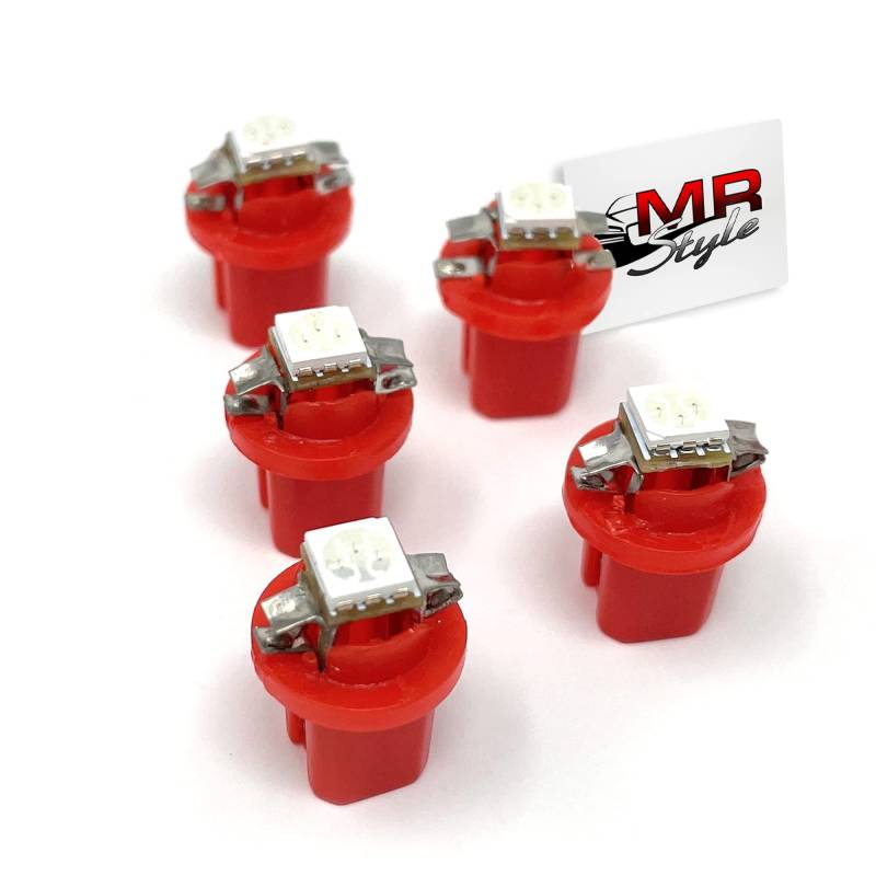 MR-Style Set Aufkleber und 5x high Power LED Tachobeleuchtung (rot) kompatibel mit Mercedes A Klasse W168, Instrumentenbeleuchtung Umbauset von MR-Style