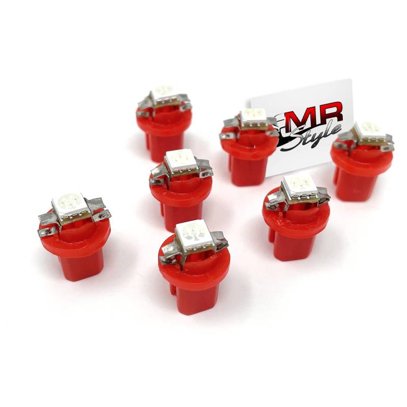 MR-Style Set Aufkleber und 7x high Power LED Tachobeleuchtung (rot) kompatibel mit Audi 80 90 100 A6 Coupe, Instrumentenbeleuchtung Umbauset von MR-Style