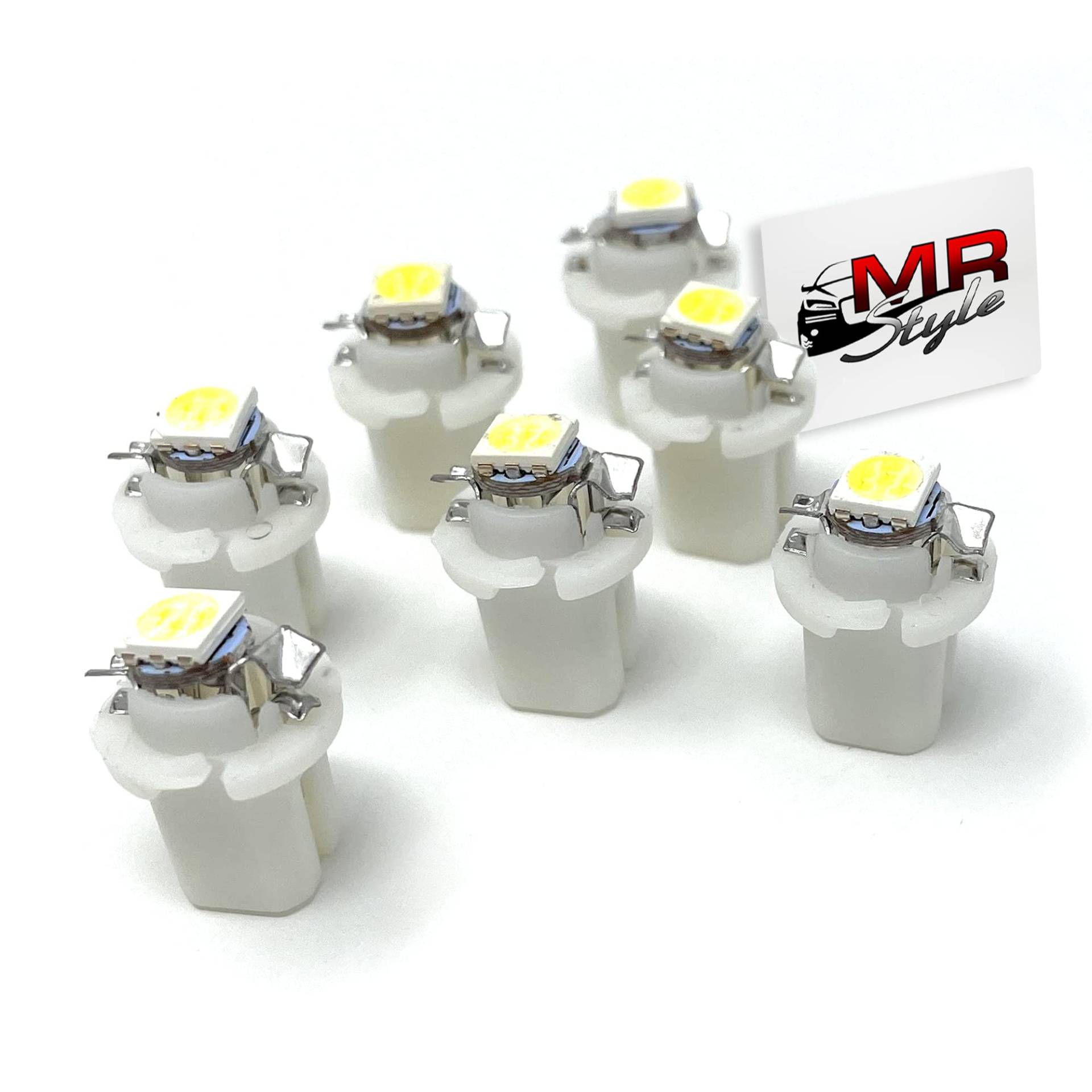 MR-Style Set Aufkleber und 7x high Power LED Tachobeleuchtung (weiß) kompatibel mit Mercedes C-Klasse W202 - Bj. 93-97, Instrumentenbeleuchtung Umbauset von MR-Style
