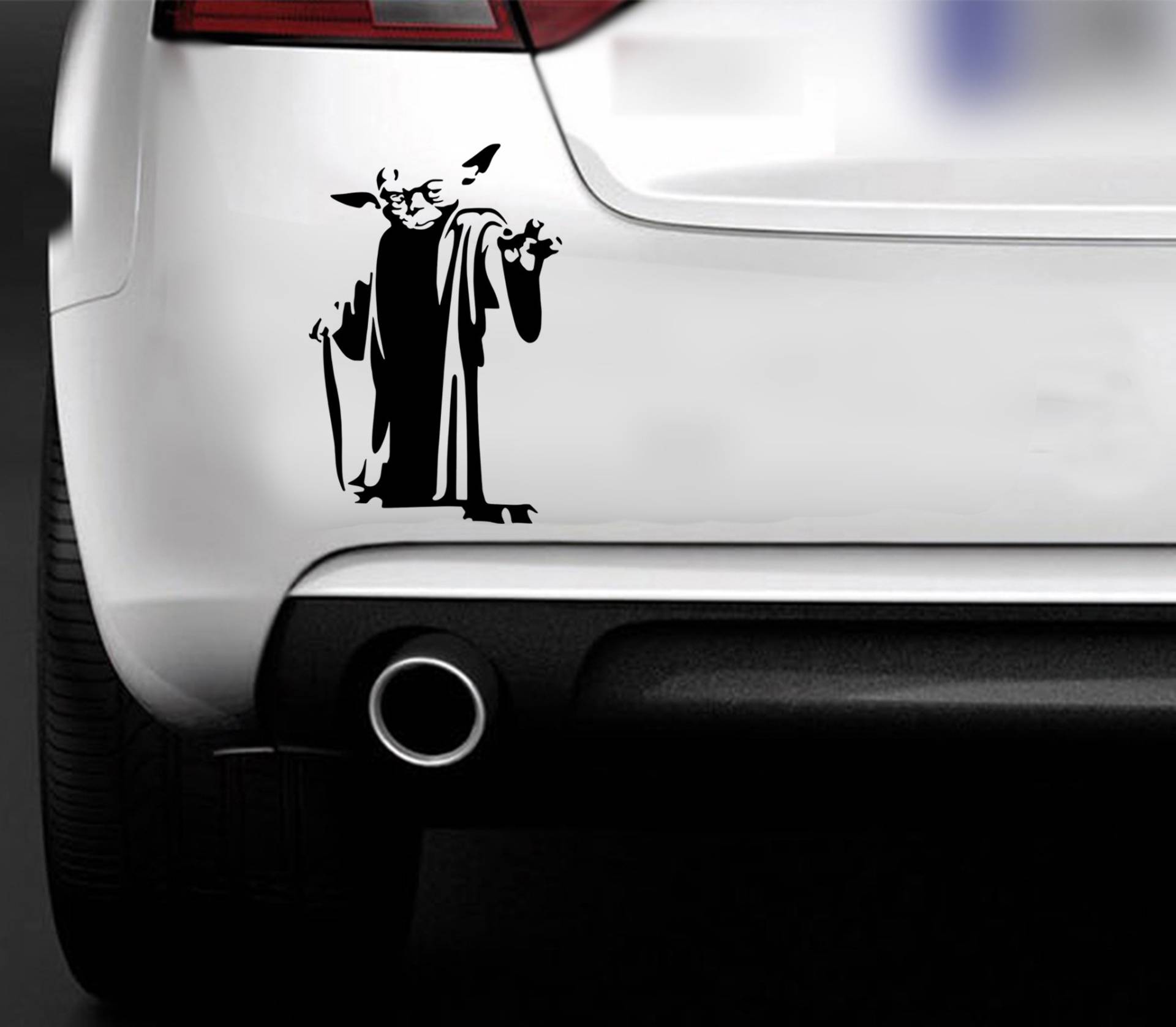 MR WHEEL TRIMS Yoda Starwars Jedi Master Auto Van Laptop Aufkleber Auto Boot Fenster Vinyl Aufkleber von MR WHEEL TRIMS