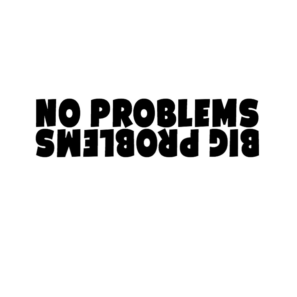 Kfz-Aufkleber / Heckscheibensticker, Aufschrift: "No Problems Big Problems" von MR WHEEL TRIMS