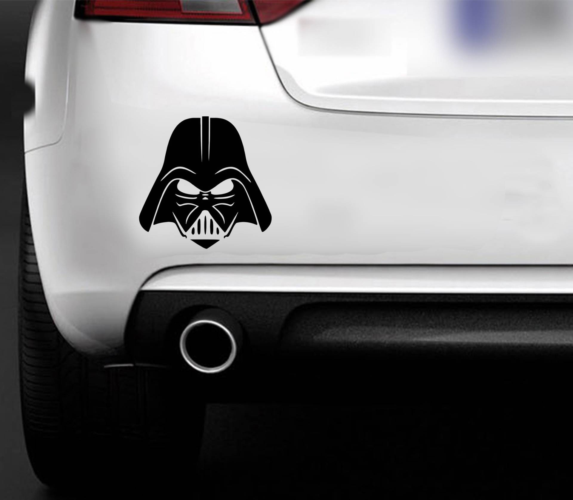 Mr Wheel Trims Vinyl-Auflkleber Star Wars "Darth Vader" für Auto, Van, Wand, Fenster, Möbel, Laptop, Schwarz von MR WHEEL TRIMS