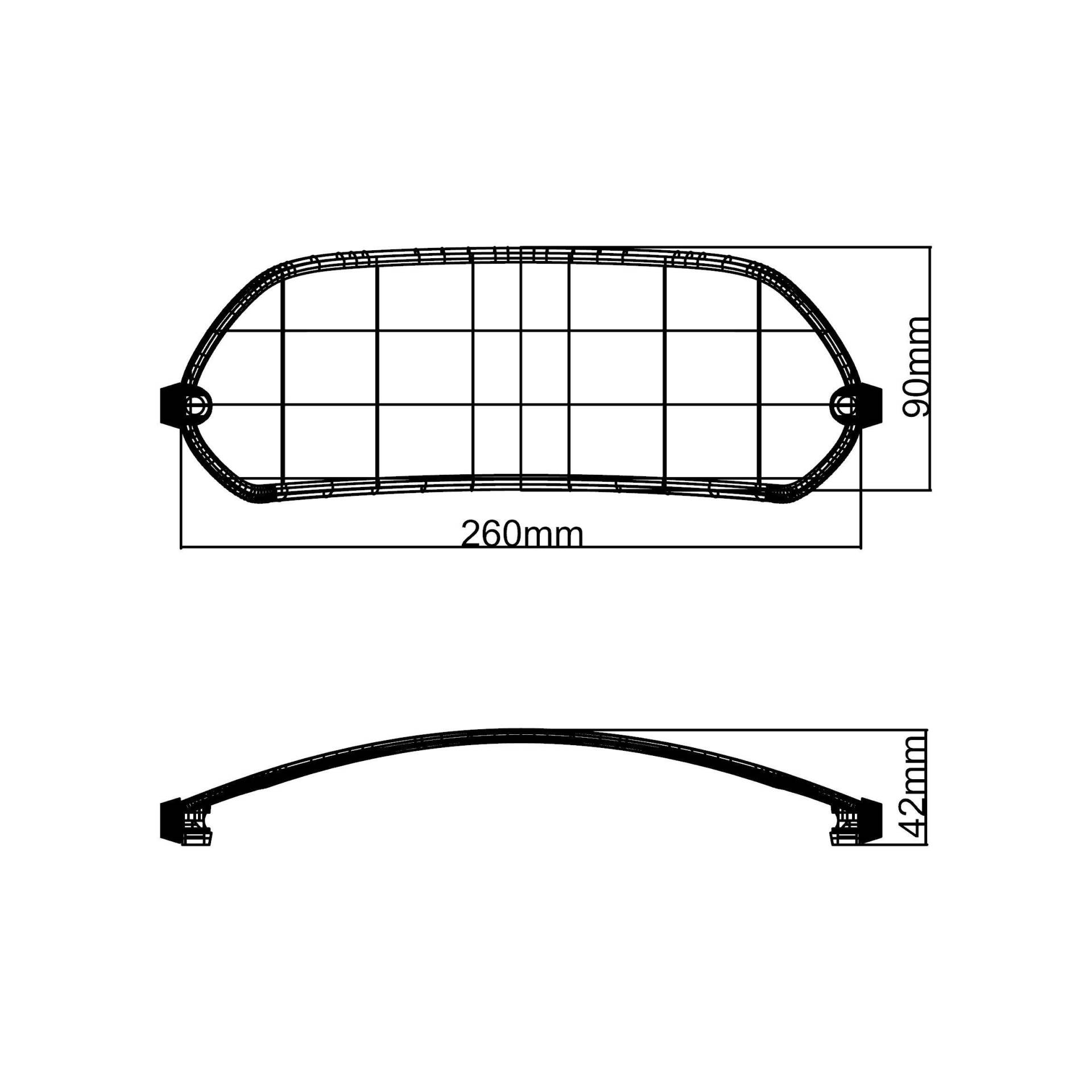MRA Aufsatzspoiler für Scheiben XCS 260x90mm klar farblos MRA Aufsatzspoiler für Scheiben XCS 260x90mm klar farblos von MRA