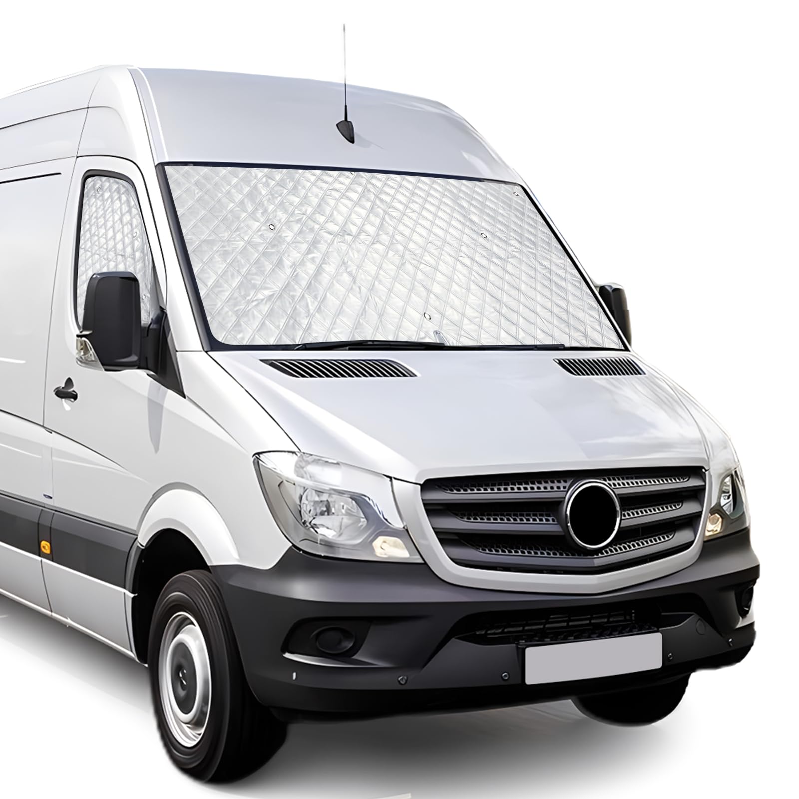Sonnenschutz Frontscheibe für Mercedes Sprinter 2006-2018, Sonnenschutz für Frontscheiben 600D Oxford Tuch 100% Lichtblockend, Wasserdicht, UV-beständig/Frostbeständig/Frostbeständig (Innen,2006-2018) Sonnenschutz Frontscheibe für Mercedes Sprinter 2006-2018, Sonnenschutz für Frontscheiben 600D Oxford Tuch 100% Lichtblockend, Wasserdicht, UV-beständig/Frostbeständig/Frostbeständig (Innen,2006-2018) von MRWiZMS