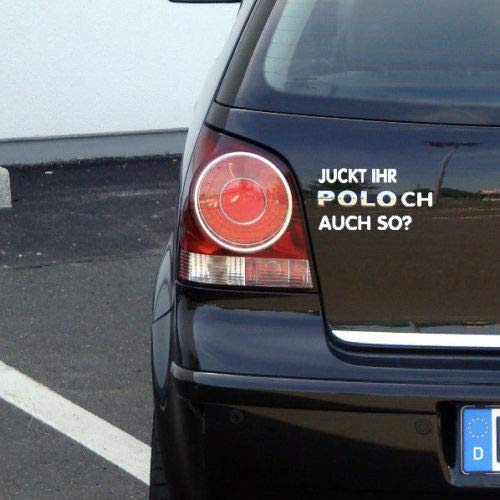 MS Car Sticker Juckt Ihr Polo ch auch so? Fun Aufkleber für VW Polo (Chrome) von MS Car Sticker