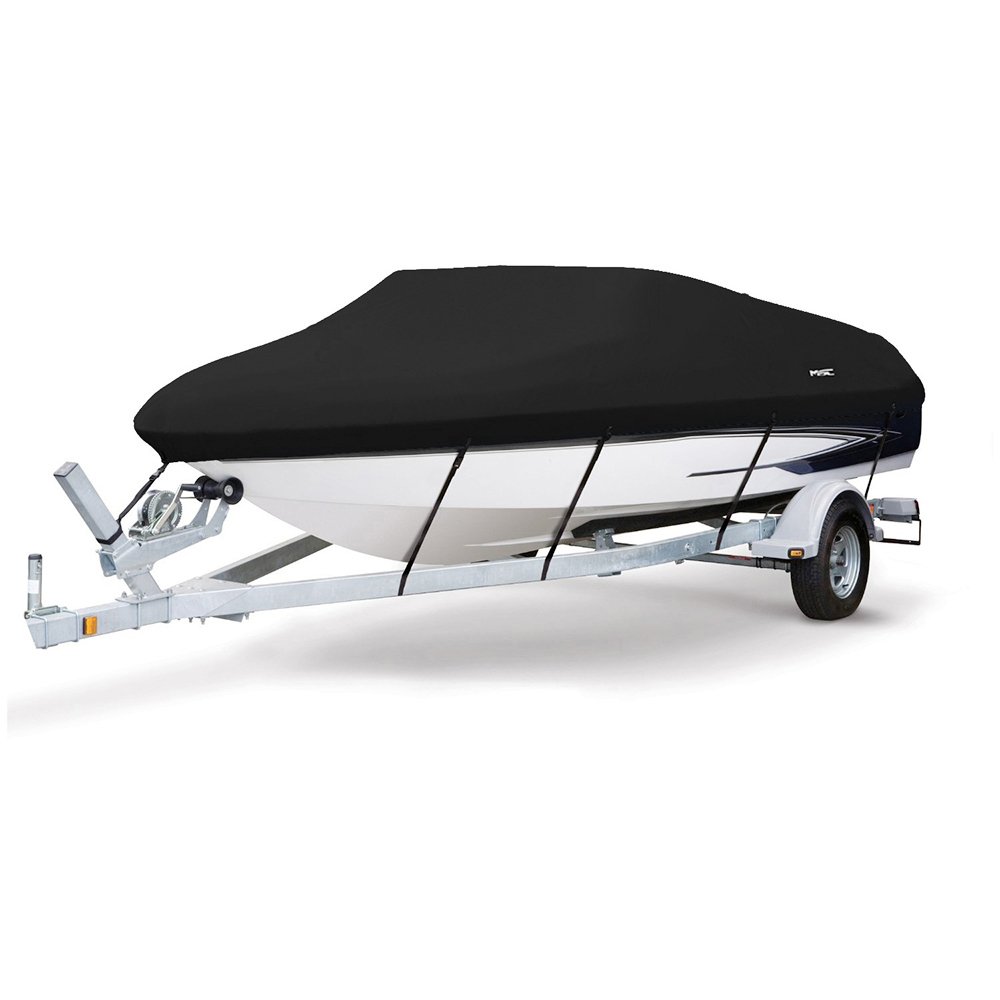 MSC Heavy Duty 600D Marine Grade Polyester Leinwand trailerable Wasserdicht Boot, Pacific blau, passt v-Hull, tri-Hull, Runabout Boot, Full Size Boot Cover, schwarz MSC Heavy Duty 600D Marine Grade Polyester Leinwand trailerable Wasserdicht Boot, Pacific blau, passt v-Hull, tri-Hull, Runabout Boot, Full Size Boot Cover, schwarz von MSC