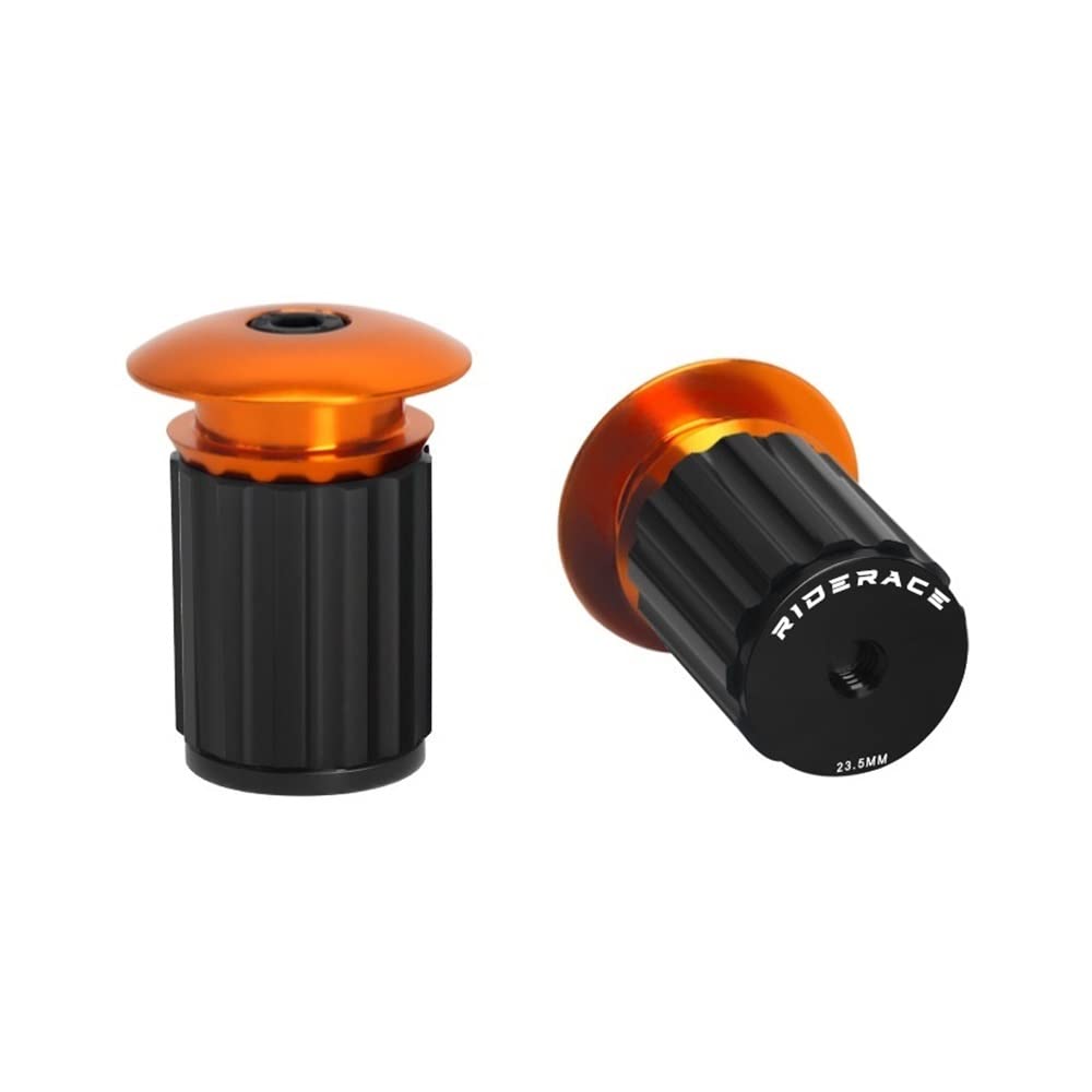 MSCEE Lenkerenden Stecker Für KAWASKI Lenkerend Stopfen Aluminiumlegierung Mountain MTB Bike Lenkergriffe Cap Road Zubehör (Color : Orange) von MSCEE