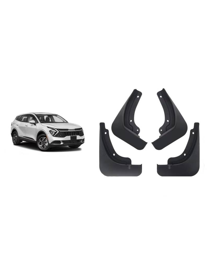 Schmutzfänger Auto Für Sportage 2022-2025 Loch Auto Modifikation Zubehör Kotflügel Highland Mud Flaps Spritzschutz Ohne Bohren Zubehör Spritzschutz Kotflügel von MSDDWL