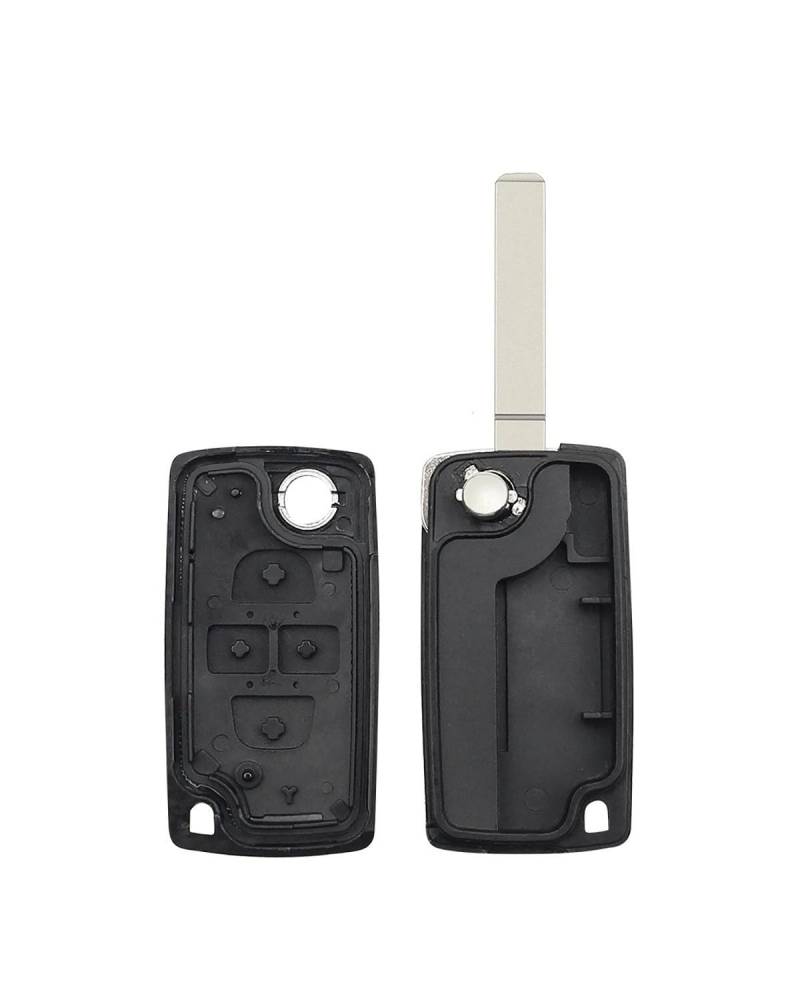 schlüsselgehäuse CE0523 HCA/HU83 VA2 Uncut 4 Tasten Für Peugeot Für 1007 Für C8 Für Auto Schlüssel Shell Flip Floding Fob Remote Key Fall autoschlüssel hülle(VA2 Ce0523,for Citroenes) von MSDDWL