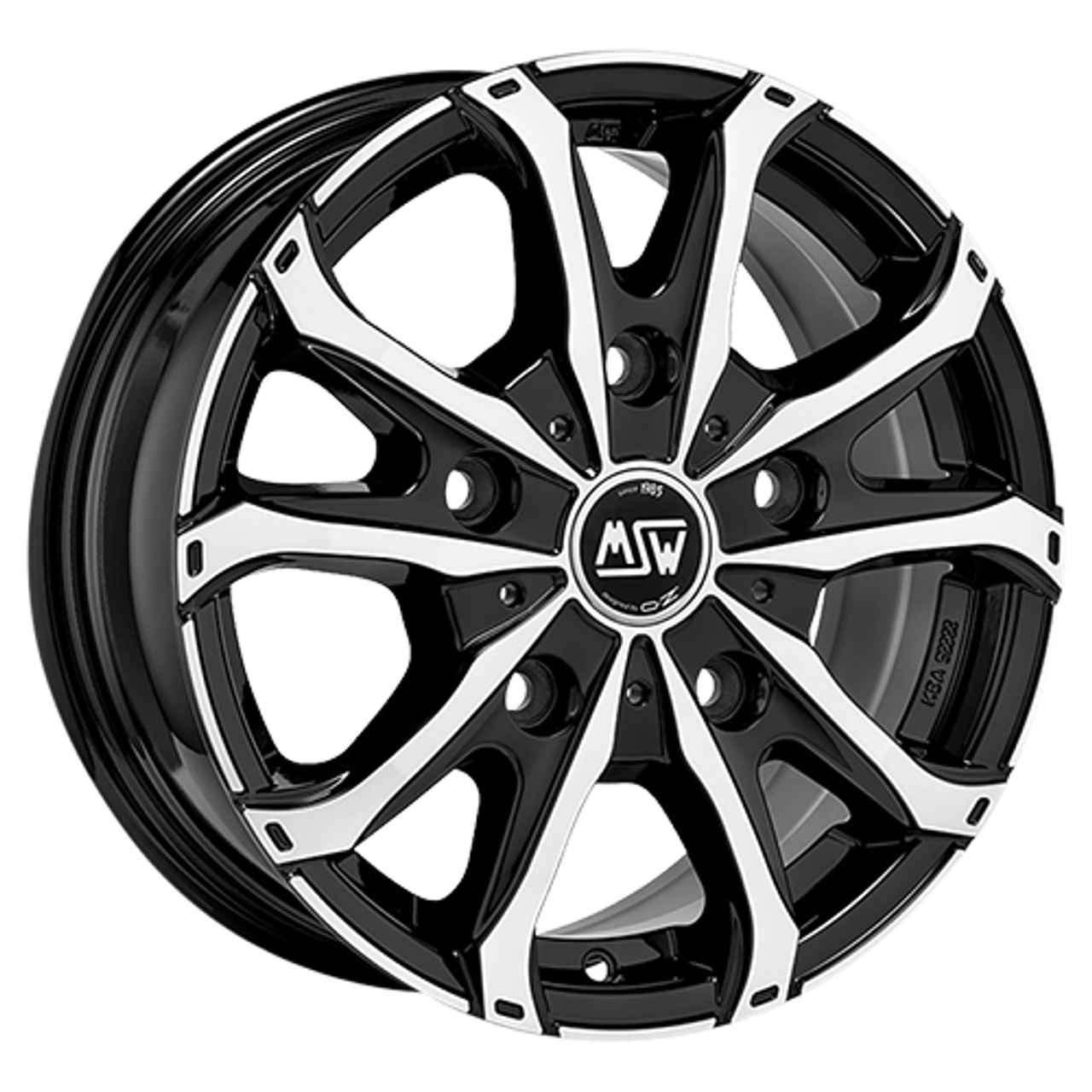 MSW (OZ) MSW 48 VAN 5H gloss black full polished 7.0Jx17 5x160 ET55 von MSW (OZ)