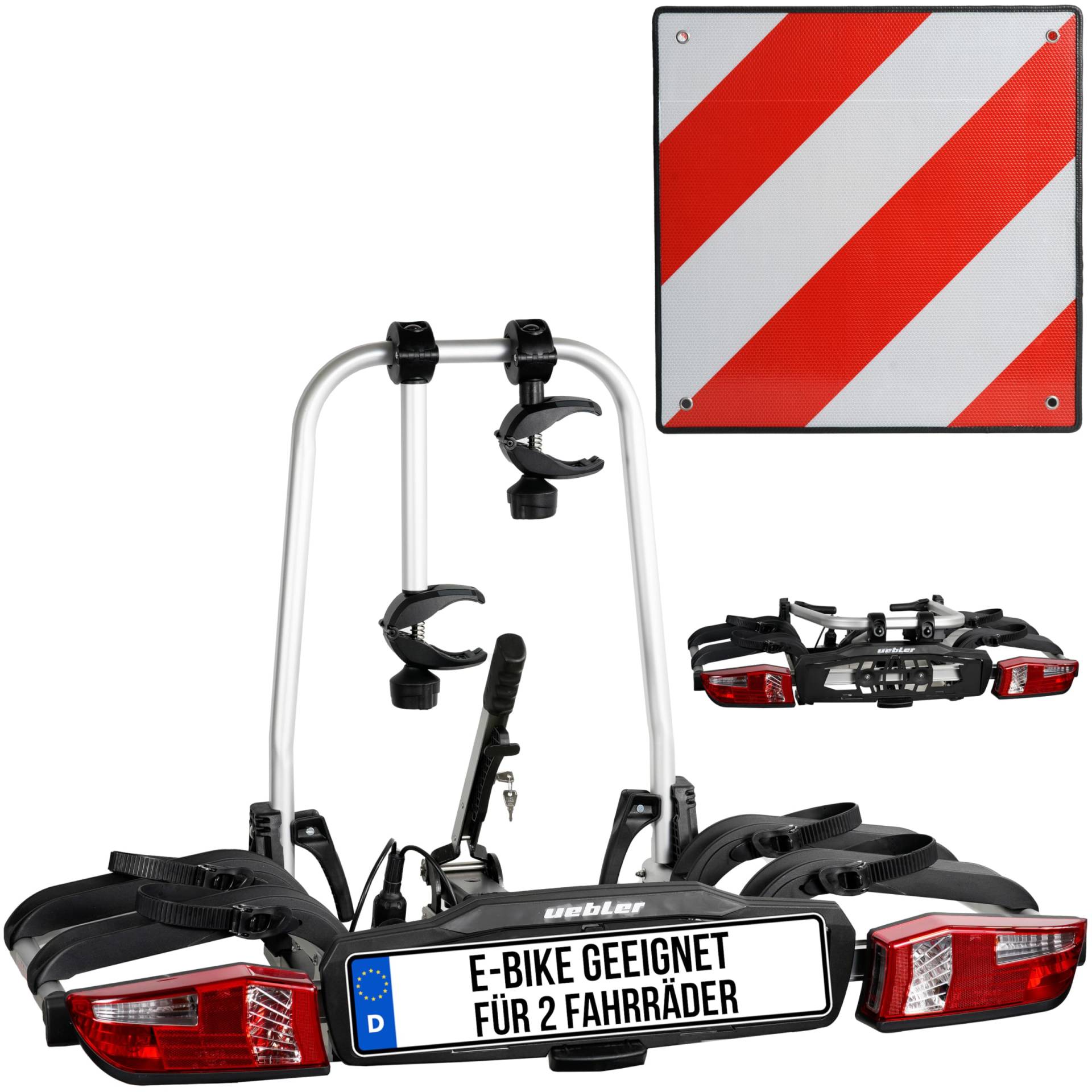 Uebler Fahrradträger P22 S für 2 Fahrräder Auto Kupplungsträger E-Bike MTB inklusive reflektierende Warntafel 50x50cm + 4 Spanngummis Uebler Fahrradträger P22 S für 2 Fahrräder Auto Kupplungsträger E-Bike MTB inklusive reflektierende Warntafel 50x50cm + 4 Spanngummis von MSZweirad