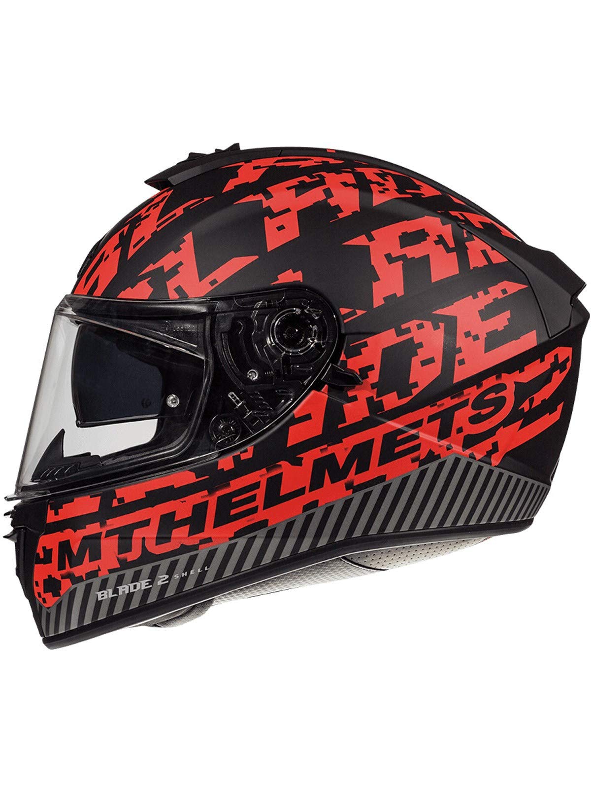 Helm MT BLADE 2 SV CHECK B5 matt rot von MT HELMETS