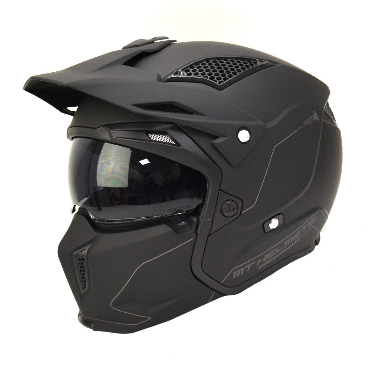 Helmet MT TR902XSV Streetfighter SV SOLID A1 SCHWARZ Matte GRÖßE S von MT