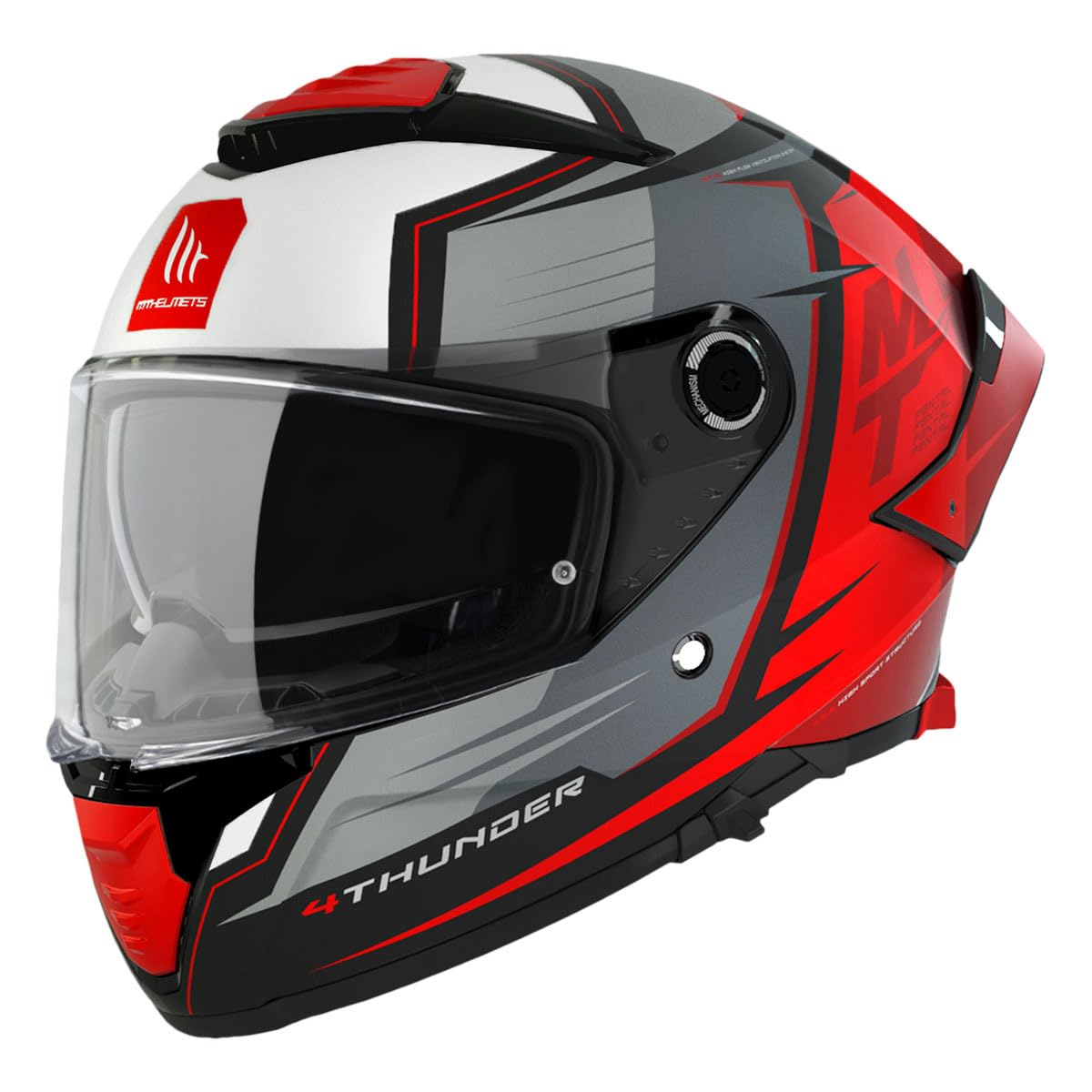 Integralhelm MT Thunder 4 SV Pental B5 Rot Perlmutt matt M (Doppelbildschirme mit Solardisplay – Pinlock Ready) (ECE 22.06) von MT HELMETS