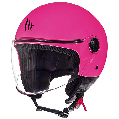 MT HELMETS Street Solid 1105000813 Motorradhelm, Unisex - Erwachsene, XS, Rosa (Gloss Pink) von MT HELMETS