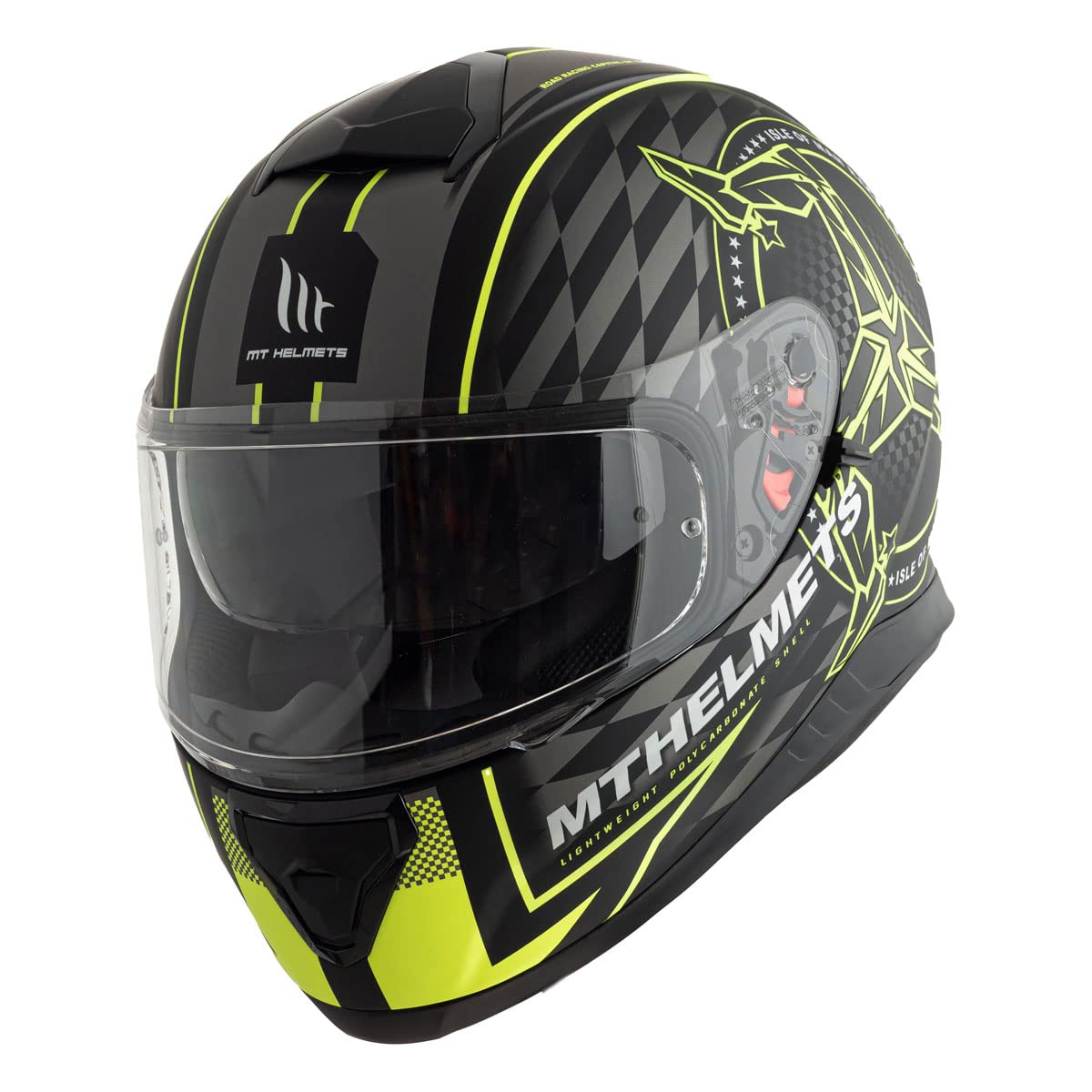 MT HELMETS Thunder 3 SV ISLE OF MAN A3 MATT BLACK FLUOR Yello M von MT