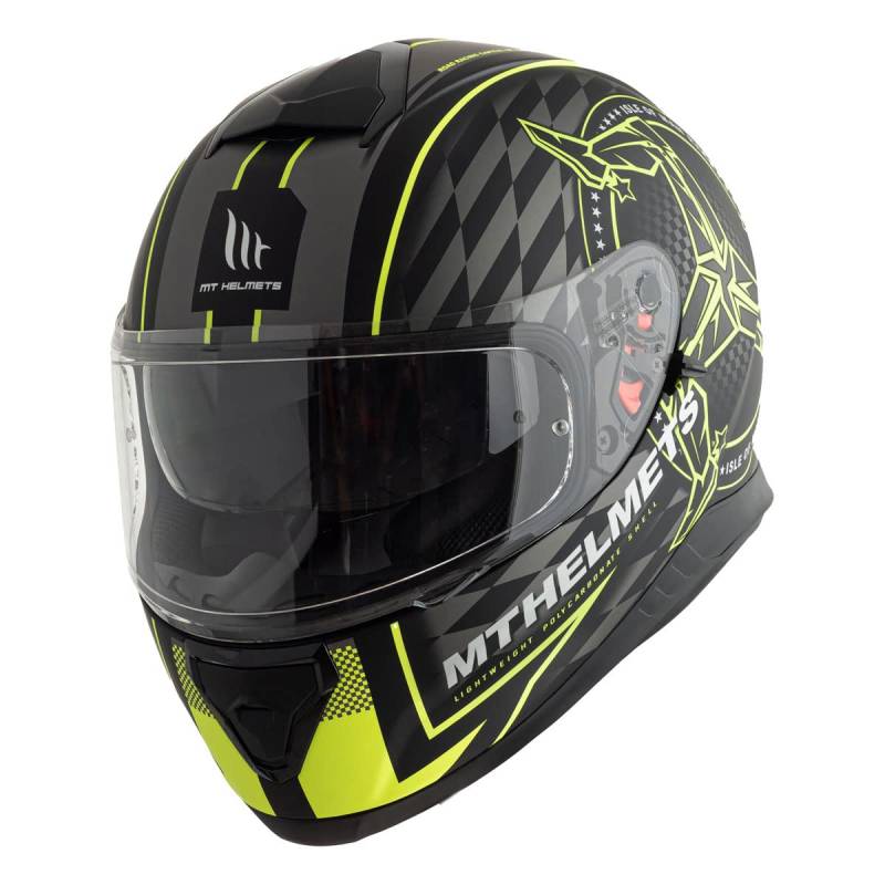 MT HELMETS Thunder 3 SV ISLE OF MAN A3 MATT BLACK FLUOR Yello M von MT Products