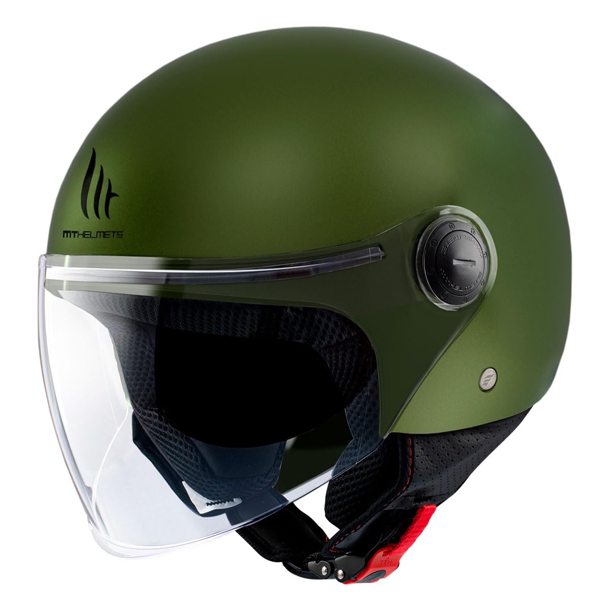 MT Helmets MT Helm Street Solid matt grün Größe L | Helder Vizier | Jethelme | Ratsche | Kunststoff | geeignet für Mofa, Moped, Motorrad, Roller MT Helmets MT Helm Street Solid matt grün Größe L | Helder Vizier | Jethelme | Ratsche | Kunststoff | geeignet für Mofa, Moped, Motorrad, Roller von MT Helmets