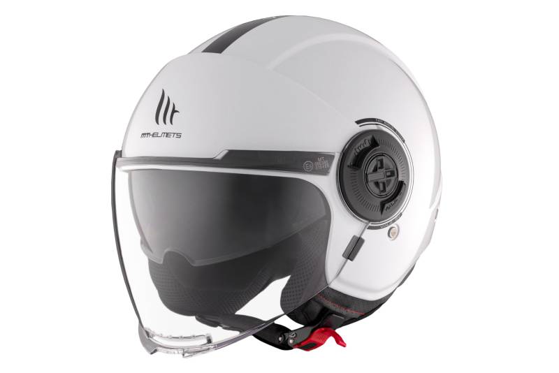 MT Helmets MT Helm Viale SV weiß Größe S | | Helmen | Quick Release ratelsluiting | Kunststoff | geeignet für Mofa, Moped, Motorrad, Roller von MT Helmets