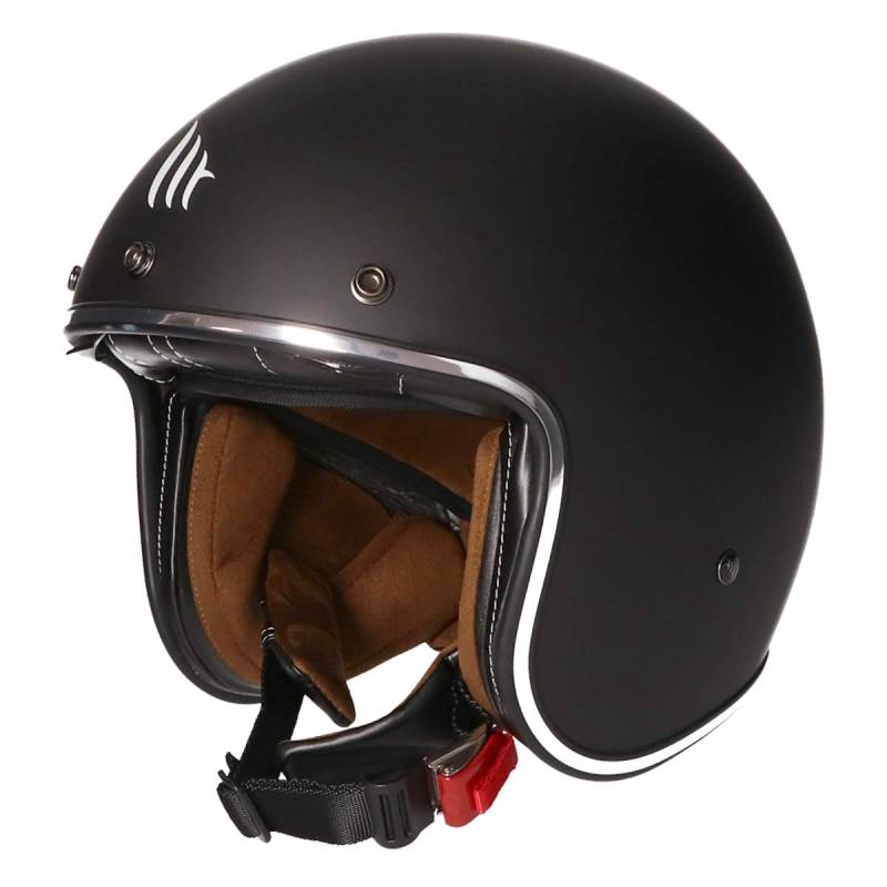 MT Le Mans II · Jet-Helm · Motorrad-Helm Roller-Helm Scooter-Helm Bobber Mofa-Helm Chopper Retro Cruiser Vintage Pilot Biker (Matt Schwarz, M) von MT HELMETS