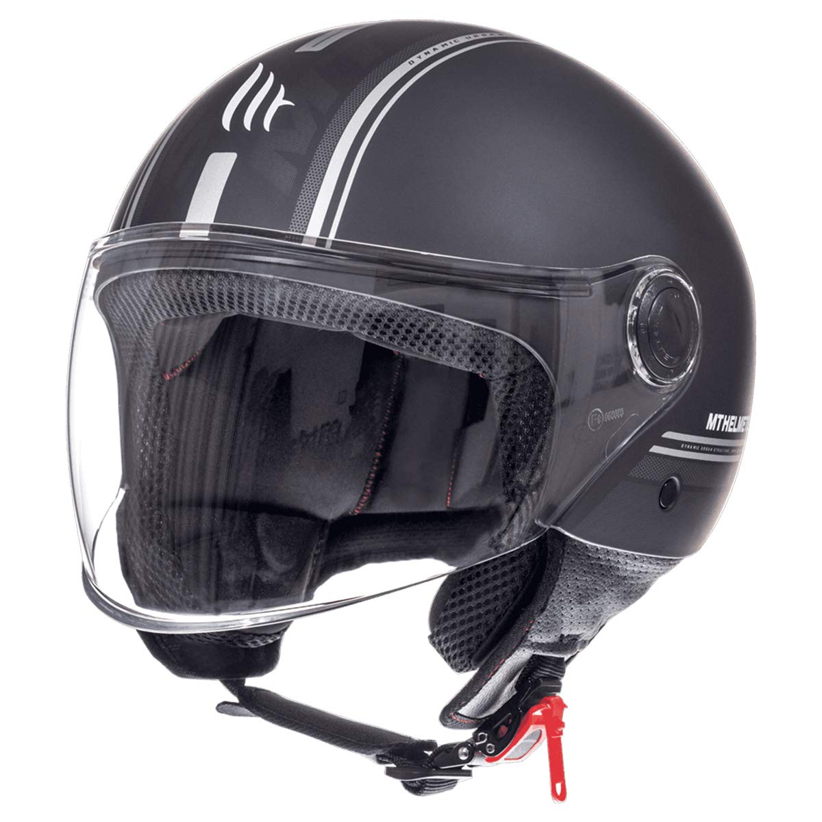 MT Street Jet-Helm Motorrad-Helm Roller-Helm Scooter-Helm Bobber Mofa-Helm Chopper Retro Cruiser Vintage Pilot Biker ECE 22.05 (Enitire Matt Schwarz, M) von MT HELMETS