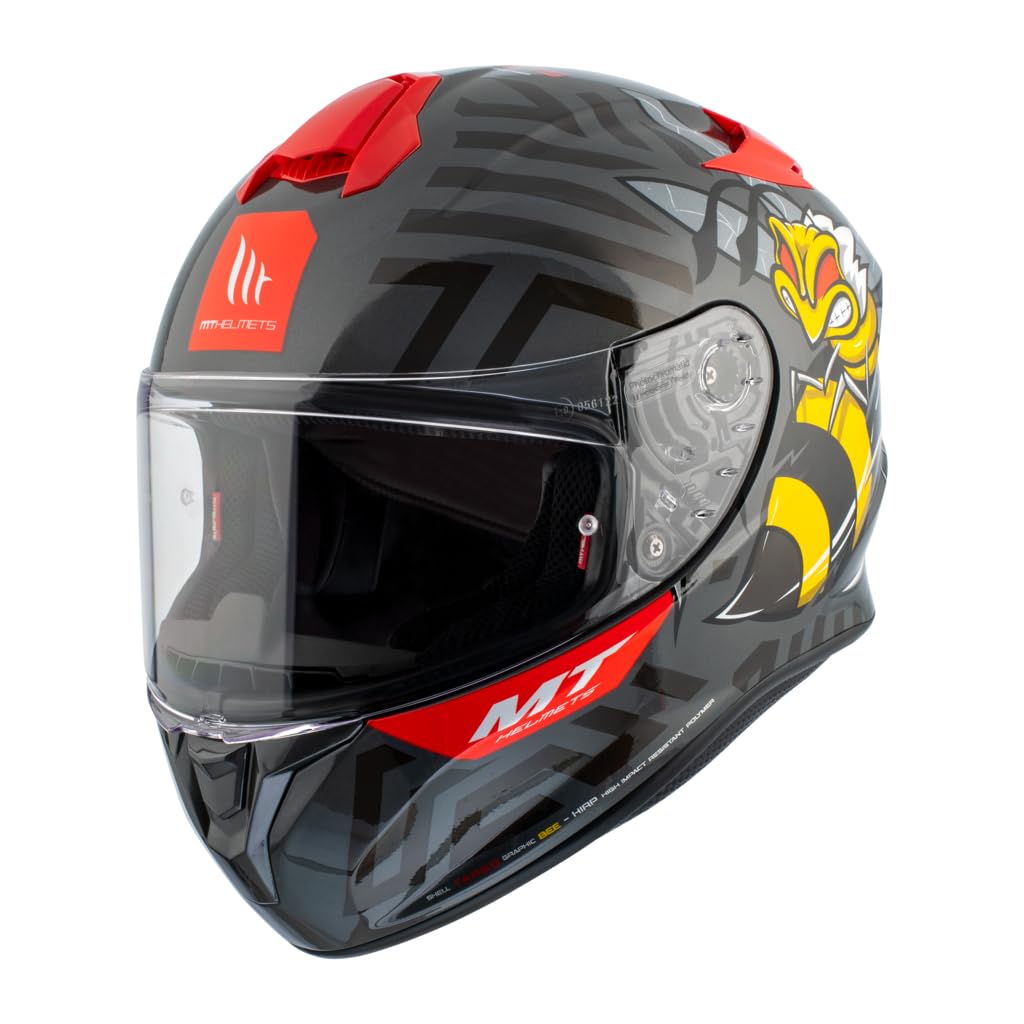 Targo Bee B5 Full Face Integralhelm, mehrfarbig, XS Mt Helmets von MT HELMETS