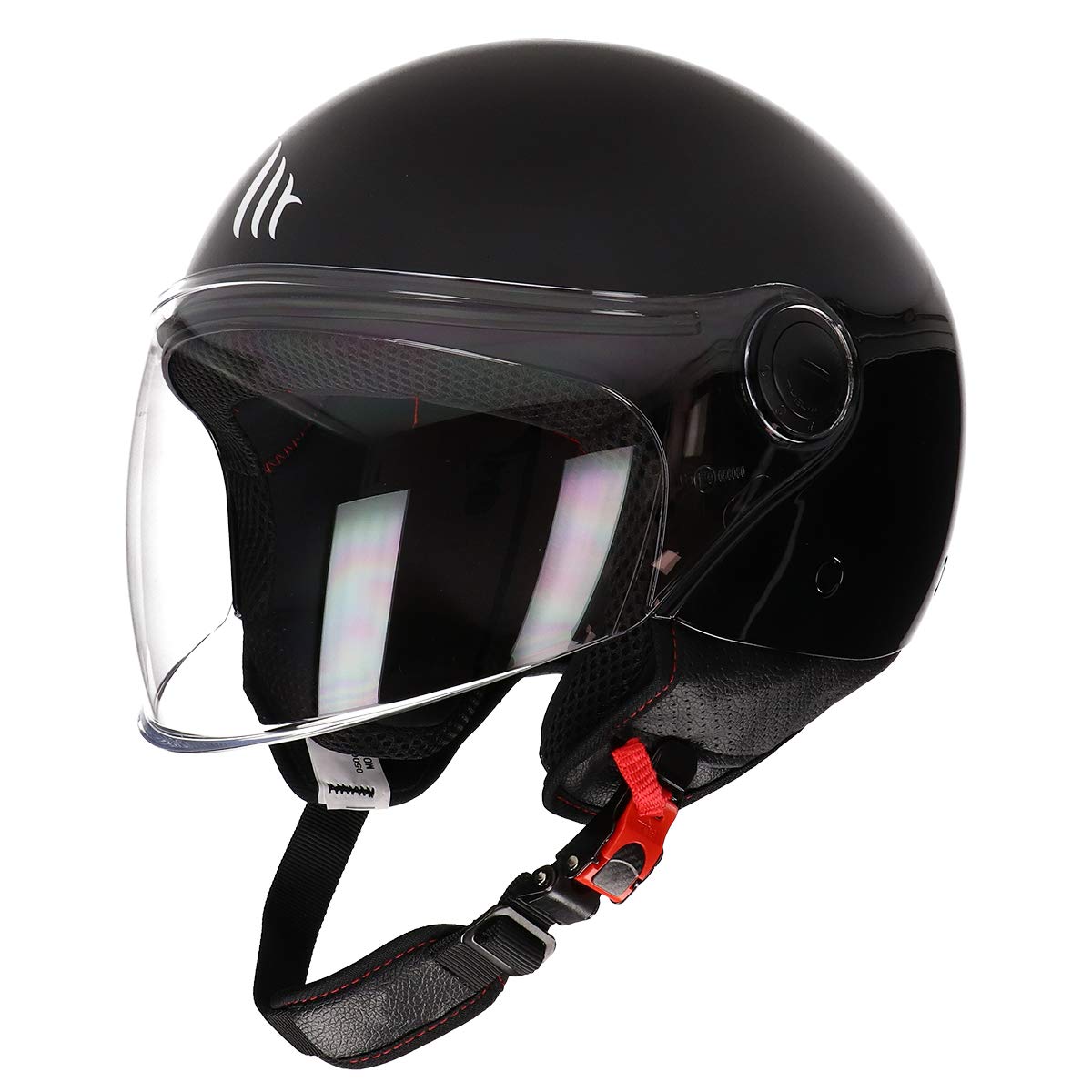 MT Street Jet-Helm · Motorrad-Helm Roller-Helm Scooter-Helm Bobber Mofa-Helm Chopper Retro Cruiser Vintage Pilot Biker ECE 22.05 (Schwarz, M) von MT HELMETS