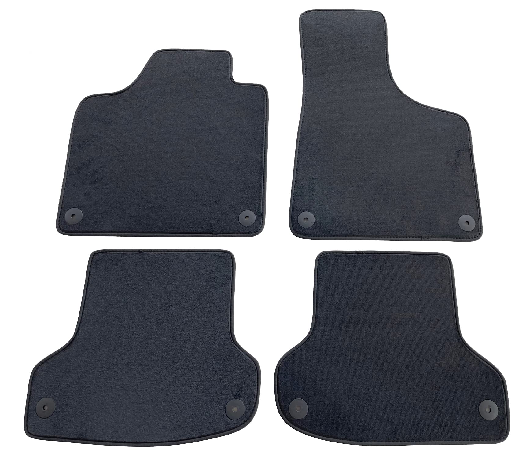 Fußmatten A3 8P und Sportback 8PA 2003-2012 Premium Velours dunkelgrau/anthrazit mit Grip-Borte, passgenau mit Ankerknöpfen, Schwarz Fußmatten A3 8P und Sportback 8PA 2003-2012 Premium Velours dunkelgrau/anthrazit mit Grip-Borte, passgenau mit Ankerknöpfen, Schwarz von MTC Automotive