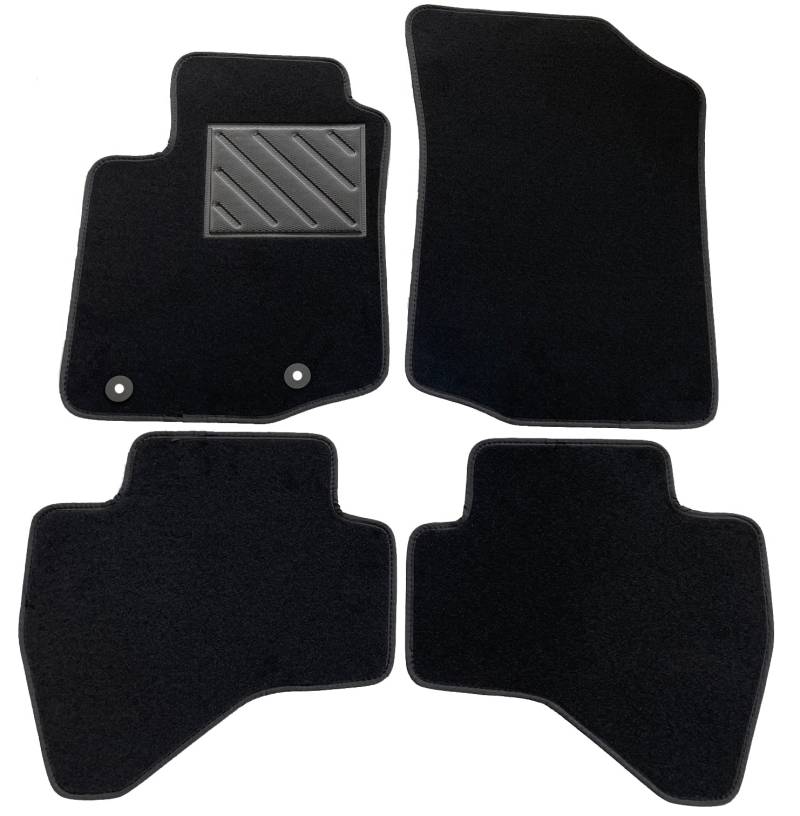 Fußmatten für Citroen C1 II ab 2014 - passgenau, rutschfest, verstärkter Gummi-Fersenschutz und Verankerungsknöpfe von MTC Automotive