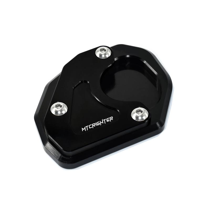 MTCRIGHTER Für Triumph Trident 660 2021-2024 Seitenständer Ständervergrößerung CNC-Aluminiumlegierung hergestellt (Black) von MTCRIGHTER