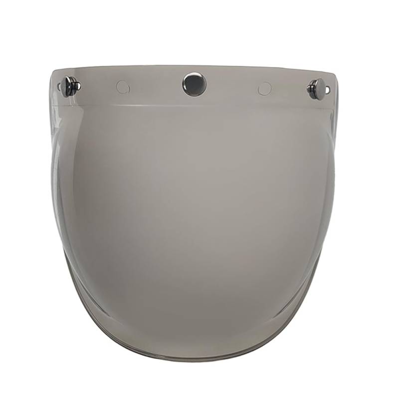 MTDVZR Helmvisier für 3-Snap-Button Helemt Bubble Visor, UV-Schutz kratzfest winddicht Helm-Gesichtsschutz kompatibel mit Open Face 3/4 Face Helm (Hellschwarz-Tag&Nacht nutzbar) von MTDVZR