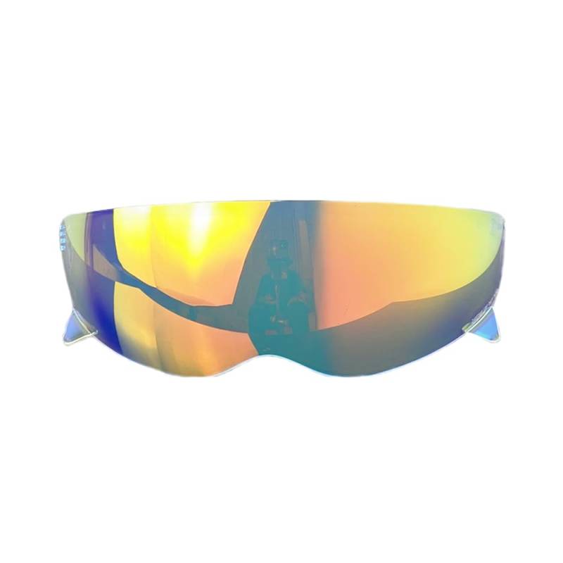 MTDVZR Helmvisier für Covert, UV-Schutz kratzfest winddicht Helm-Gesichtsschutz kompatibel mit Combat,Covert-X (Aurora Rot-Tag&Nacht nutzbar) von MTDVZR