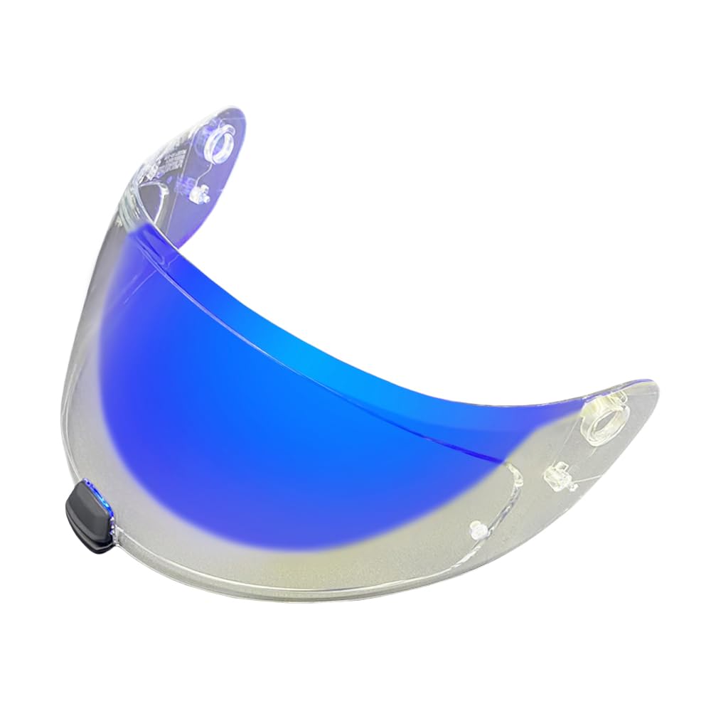 MTDVZR Helmvisier für HJ20M, UV-Schutz kratzfest winddicht Helm-Gesichtsschutz kompatibel mit HJC C70,FG-17,FG-ST,IS-17,HJ20M (Aurora Blau-Tag&Nacht nutzbar) von MTDVZR
