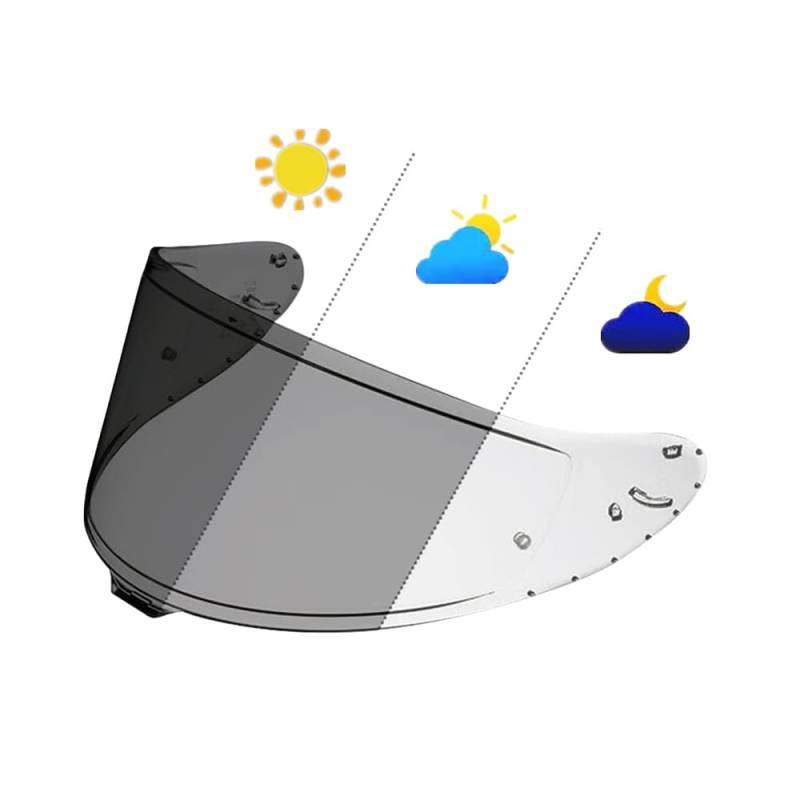 MTDVZR Helmvisier für RF1400, CWR-F2 UV-Schutz kratzfest winddicht Helm-Gesichtsschutz kompatibel mit Z8,X15,RF1400,CWR-F2R,NXR2,X-SPR PRO (Photochrom Transparent/Tiefschwarz) von MTDVZR
