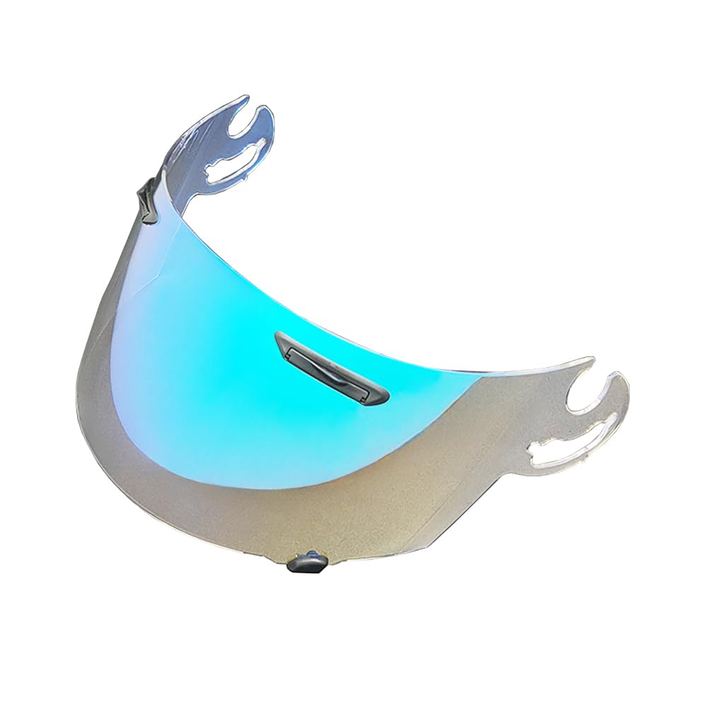 MTDVZR Helmvisier für RR5, UV-Schutz kratzfest winddicht Helm-Gesichtsschutz kompatibel mit RR5，RX-7,RX-7RV，Quamtum-J,Astro-IQ，Rapide-IR (Aurora Blau-Tag&Nacht nutzbar) von MTDVZR