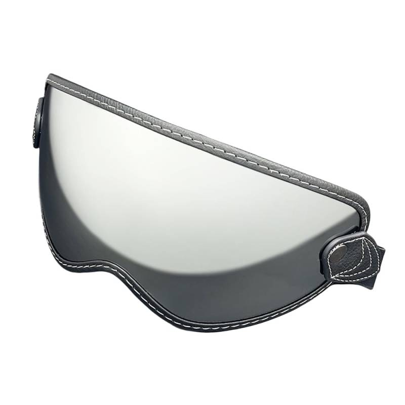 MTDVZR Helmvisier für Retro Helm,Elastic Band Bubble visier,UV-Schutz kratzfest winddicht Helm-Gesichtsschutz kompatibel mit Open Face 3/4 Face Helm (Silber-Nur für Taggebrauch) von MTDVZR