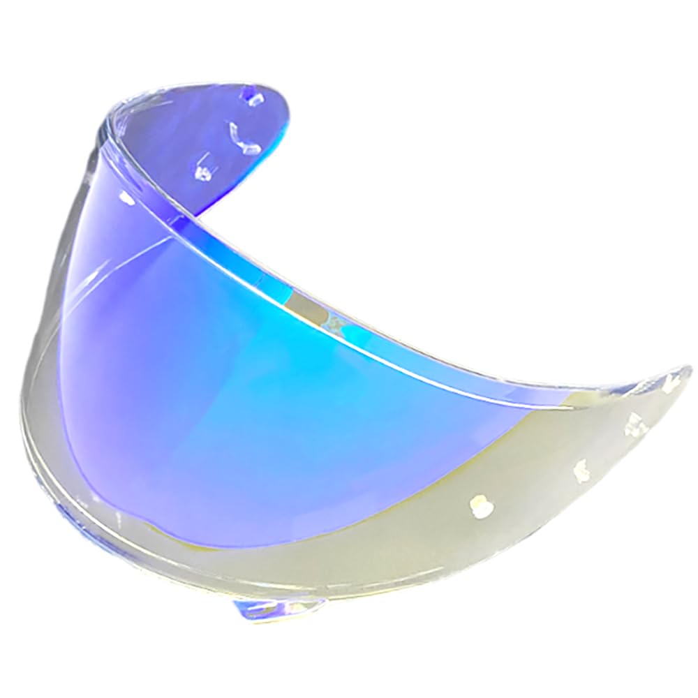 MTDVZR Helmvisier für Z7, UV-Schutz kratzfest winddicht Helm-Gesichtsschutz kompatibel mit Z7,X14,NXR,RF-1200,RF-SR，X-Spirit,RYD (Aurora Blau-Tag&Nacht nutzbar) von MTDVZR