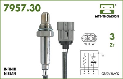 Mte-thomson Lambdasonde [Hersteller-Nr. 7957.30.039] für Nissan von MTE-THOMSON
