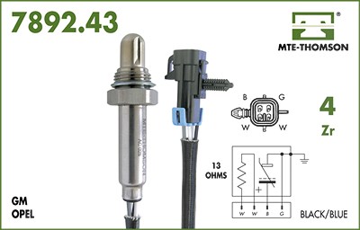 Mte-thomson Lambdasonde [Hersteller-Nr. 7892.43.032] für Opel von MTE-THOMSON