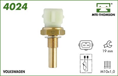 Mte-thomson Kühlmitteltemperatur-Sensor Dichtring Metall [Hersteller-Nr. 4024] für Audi, Seat, VW von MTE-THOMSON