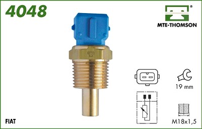 Mte-thomson Kühlmitteltemperatur-Sensor [Hersteller-Nr. 4048] für Fiat, Lancia von MTE-THOMSON