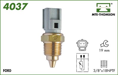 Mte-thomson Kühlmitteltemperatur-Sensor [Hersteller-Nr. 4037] für Ford, Ford Usa, Jaguar, Mazda von MTE-THOMSON