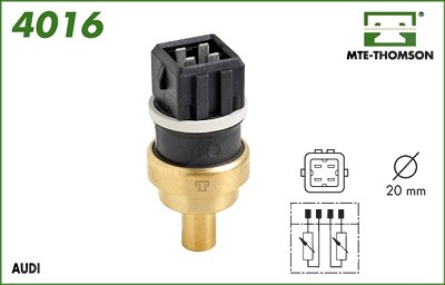 Mte-thomson Kühlmitteltemperatur-Sensor O-Ring Gummi [Hersteller-Nr. 4016] für Audi, Seat, Skoda, VW von MTE-THOMSON