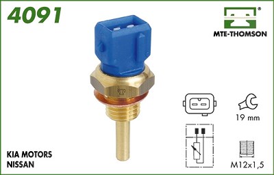 Mte-thomson Kühlmitteltemperatur-Sensor mit Dichtring Kupfer [Hersteller-Nr. 4091] von MTE-THOMSON