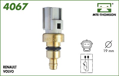 Mte-thomson Kühlmitteltemperatur-Sensor mit O-Ring Gummi [Hersteller-Nr. 4067] für Ford von MTE-THOMSON