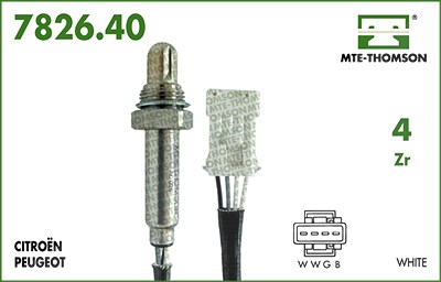 Mte-thomson Lambdasonde [Hersteller-Nr. 7826.40.057] für Citroën, Ds, Fiat, Peugeot, Porsche, Renault, Saab, Volvo von MTE-THOMSON