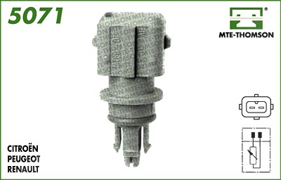 Mte-thomson Sensor, Ansauglufttemperatur MIT Gummi-Dichtring [Hersteller-Nr. 5071] für Citroën, Nissan, Peugeot, Renault von MTE-THOMSON