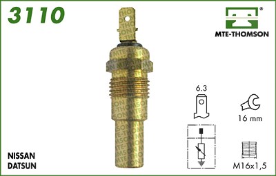 Mte-thomson Sensor, Kühlmitteltemperatur [Hersteller-Nr. 3110] von MTE-THOMSON