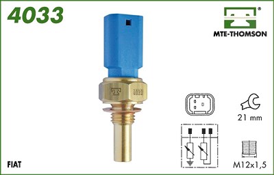 Mte-thomson Sensor, Kühlmitteltemperatur [Hersteller-Nr. 4033] für Fiat von MTE-THOMSON