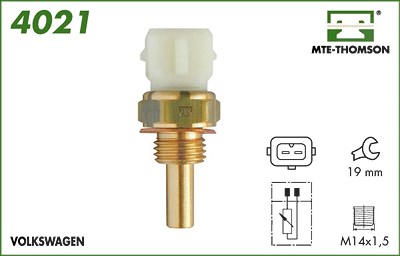 Mte-thomson Sensor, Kühlmitteltemperatur [Hersteller-Nr. 4021] für Audi, BMW, Ford, Mercedes-Benz, Seat, Volvo, VW von MTE-THOMSON